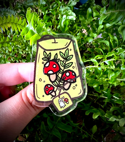 Mushroom Tea Acrylic Pin