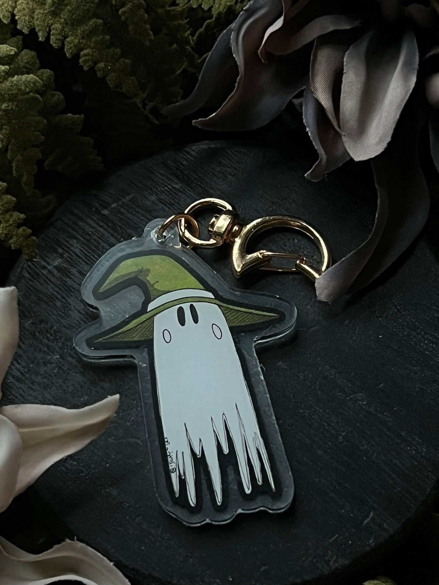 Witchy Ghost Key Chain Charm