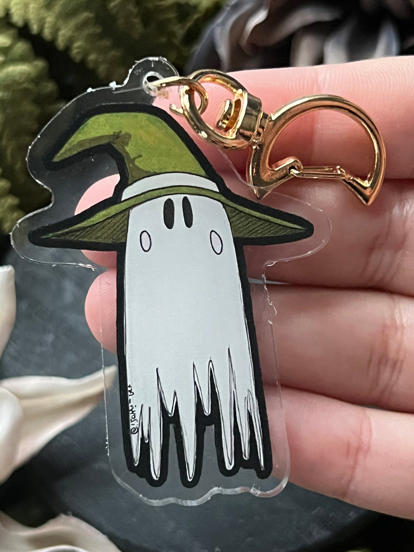 Witchy Ghost Key Chain Charm