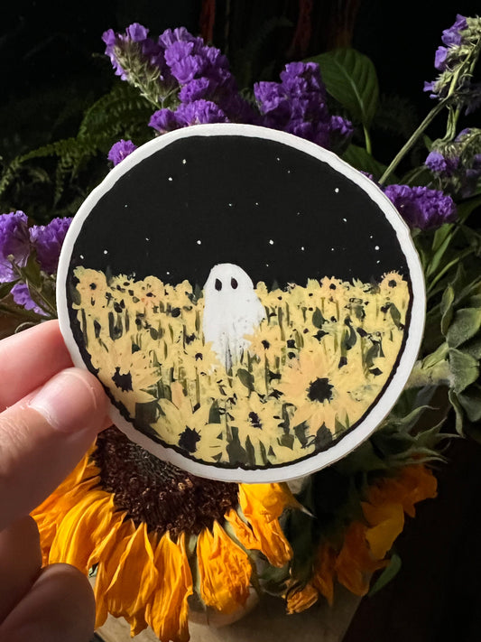 Sunflower Ghost Field sticker