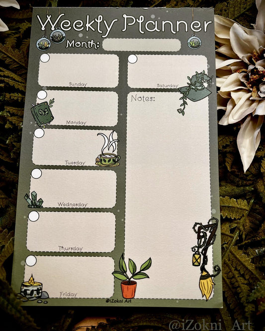 Green Witch Planner / Cottagecore Weekly Planner / Cute Planner