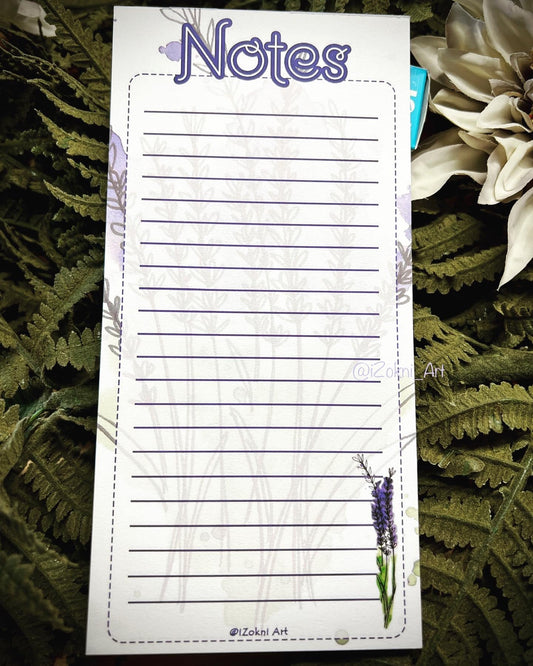 Lavender Witch Notepad / Cottagecore Notepad/ Cute notepad