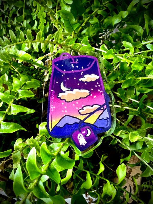 Sunset Tea Acrylic Pin