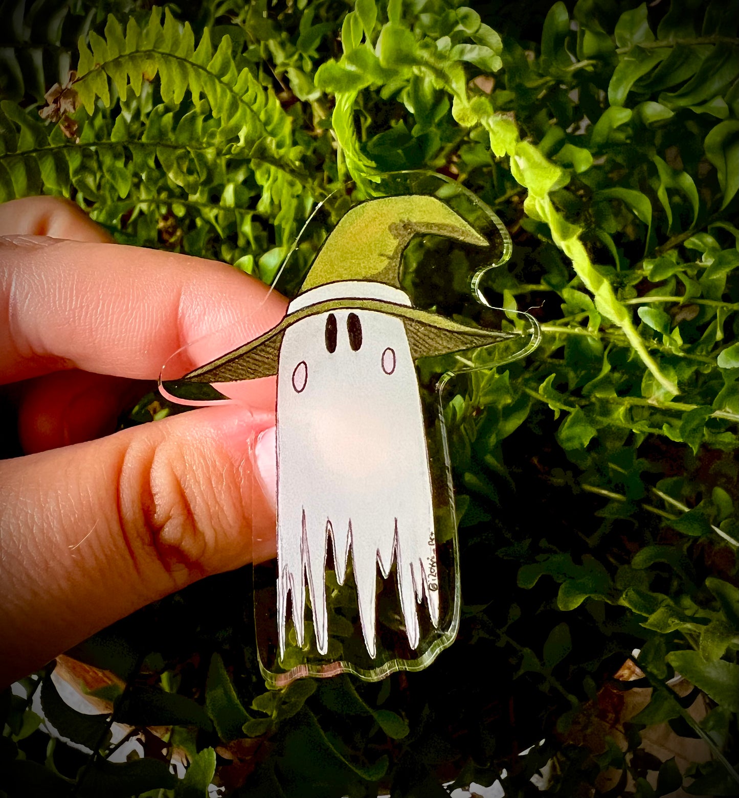 Adventuring Lucus the Ghost Acrylic Pin