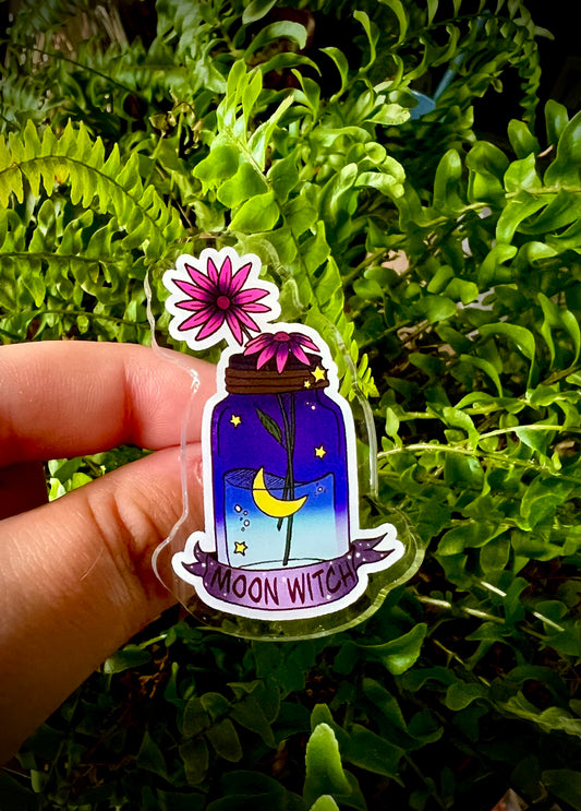 Moon Witch Acrylic Pin/ Moon Water Acrylic Pin