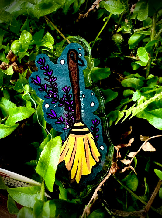 Broom Acrylic Pin