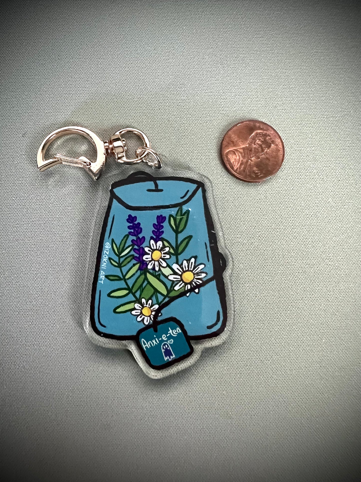 Anxie-tea Acrylic Keychain