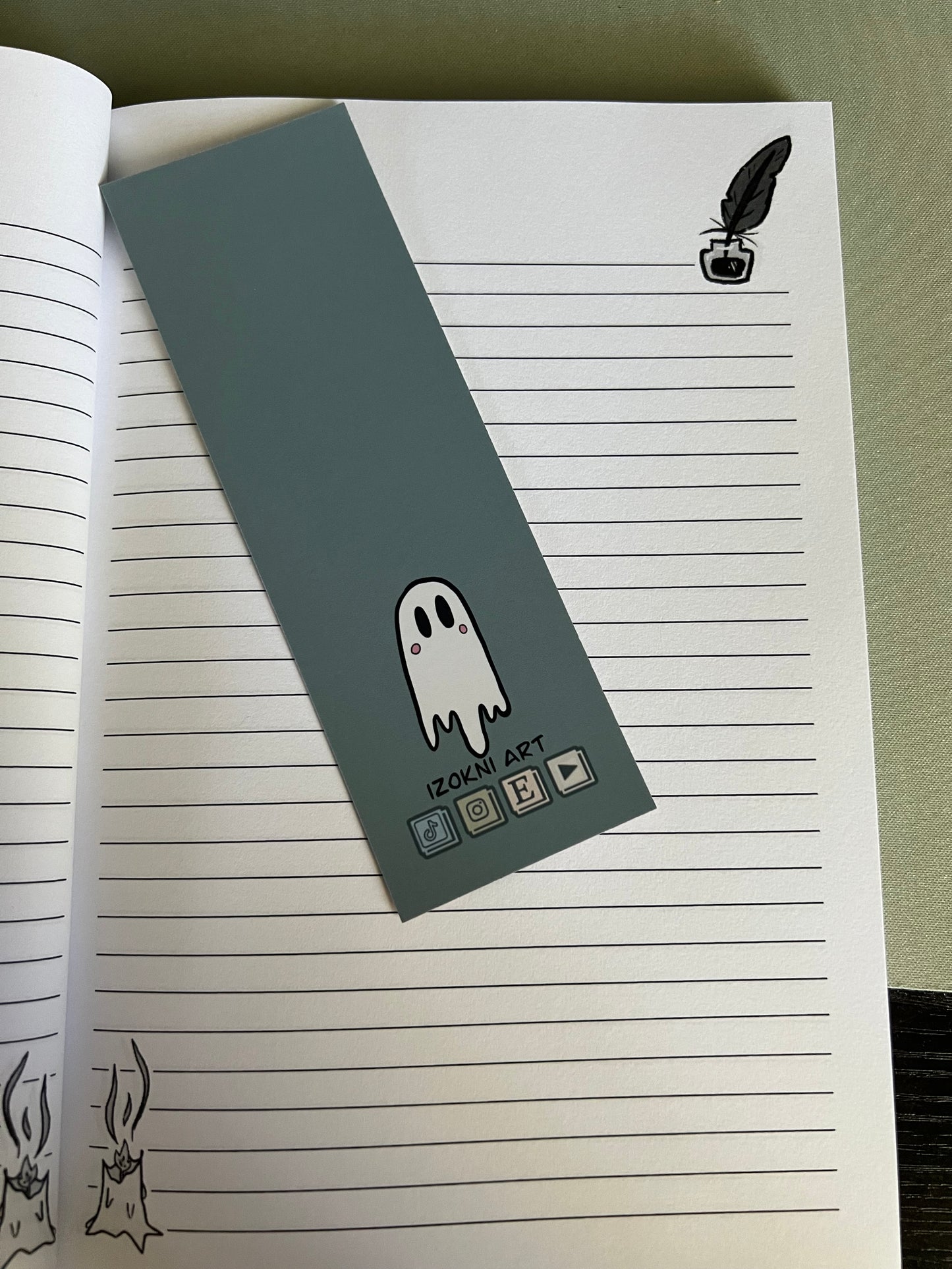 Sunflower Ghost Bookmark