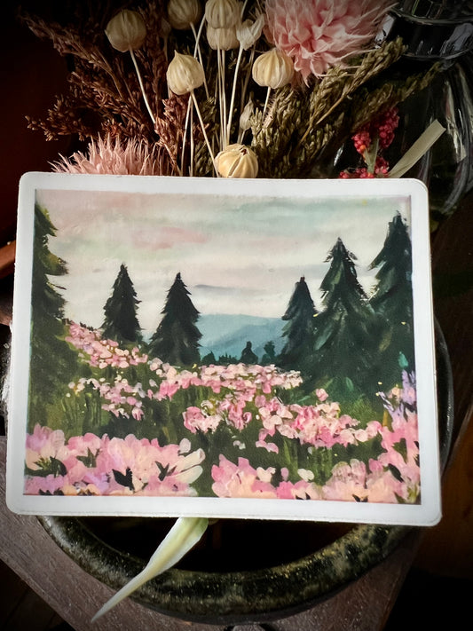 Mountain Flowers Sticker