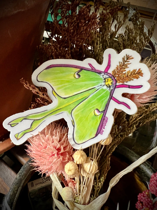 Luna Moth Sticker