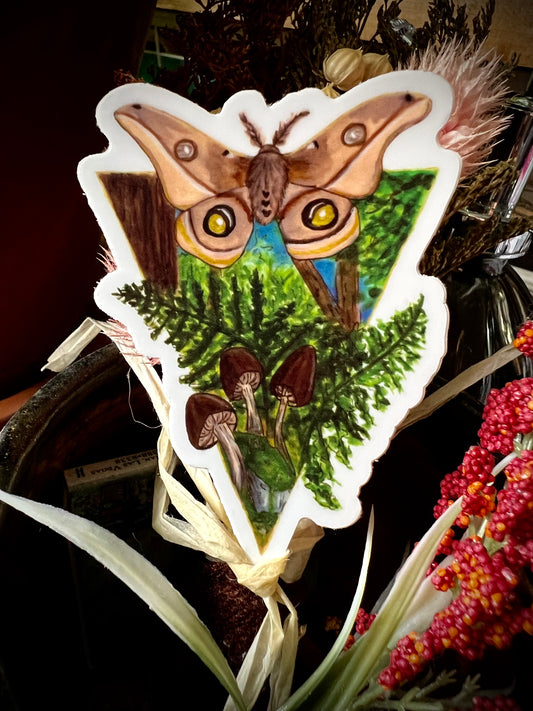 Moth in Forest Sticker