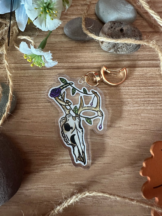 Deer Skull Acrylic Key Chain