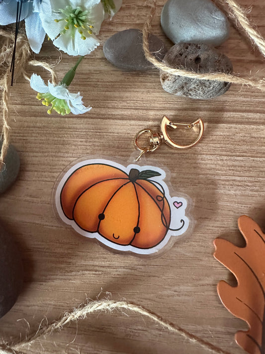 Cute Little Pumpkin Acrylic Keychain