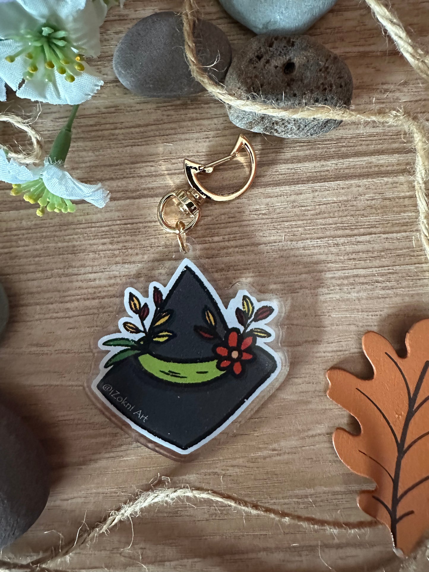 Black Witch Hat Acrylic Key Chain