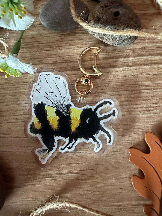 Bumble Bee Acrylic Keychain