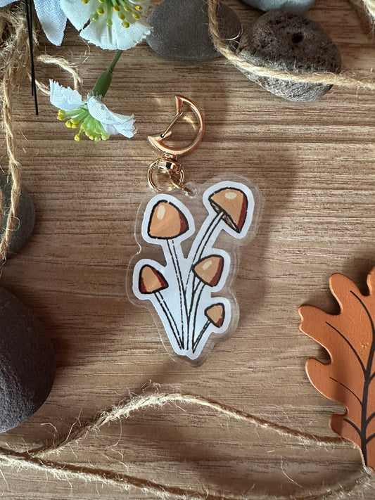 Woodland Mushrooms Acrylic Keychain