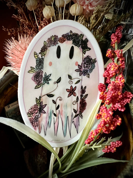 Floral Ghost Sticker