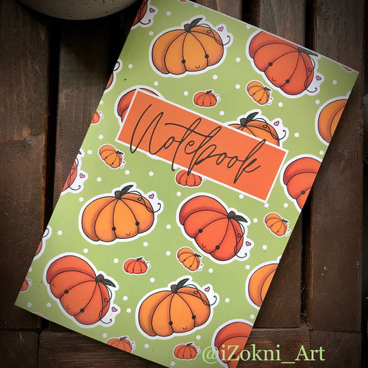 Pumpkin Lined Journal/ Notebook/ Cottagecore Notebook