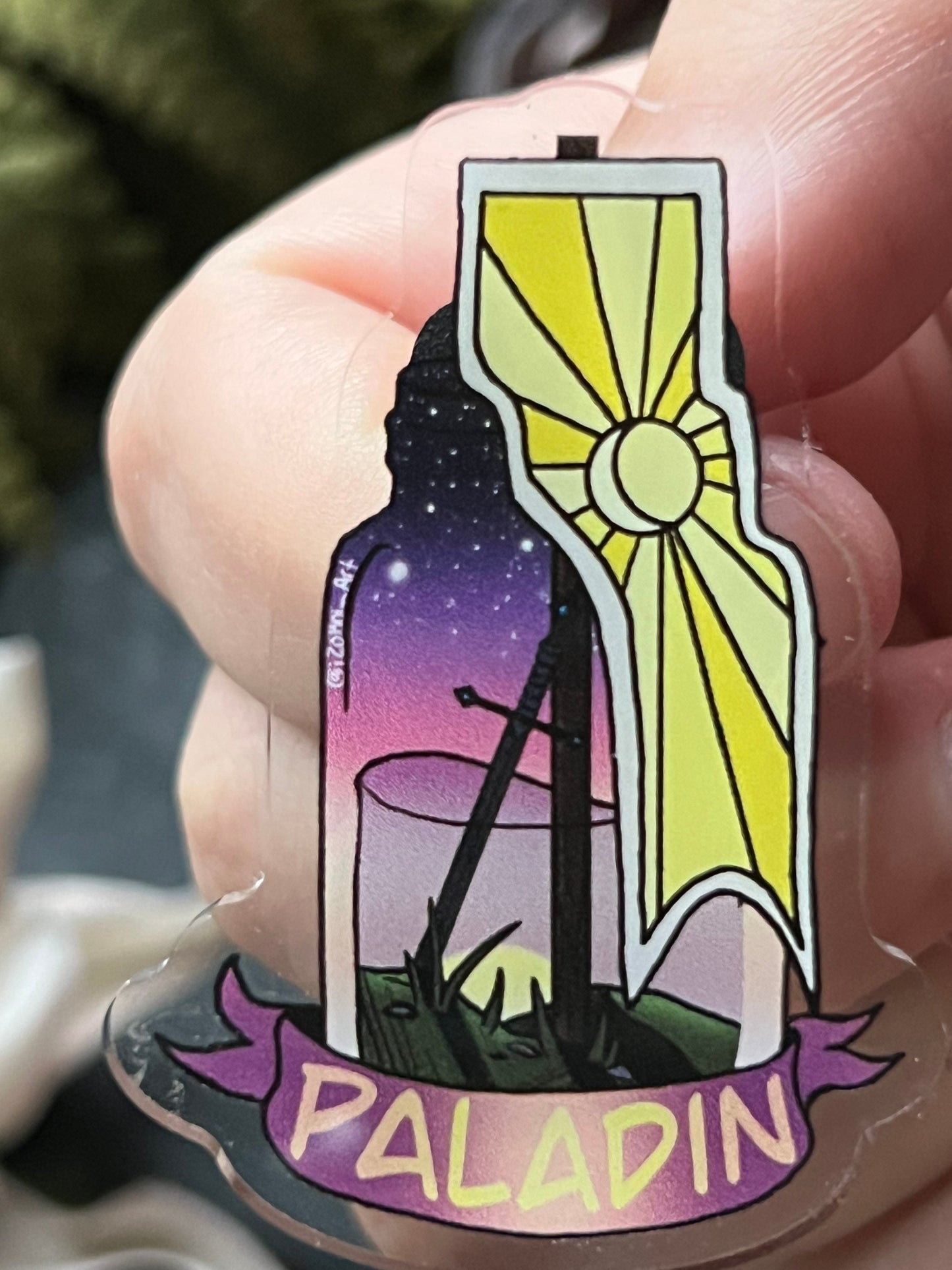 Paladin Acrylic pin/ RPG Pin/ Class Pin/ Fantasy Pin