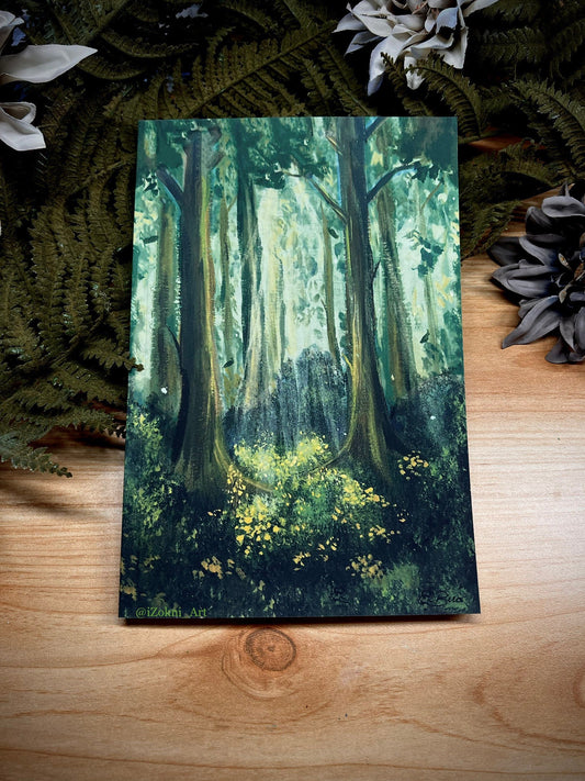 Forest Lined Journal/ Notebook/ Cottagecore Notebook/ Forestcore Journal