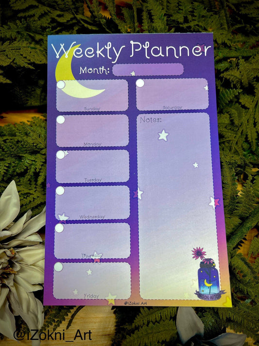 Moon Witch Planner / Cottagecore Weekly Planner / Cute Planner