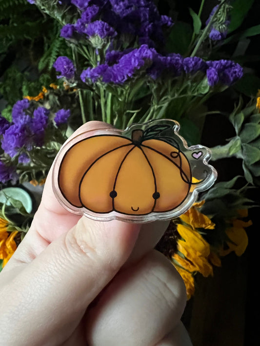 Cute Pumpkin Acrylic Pin