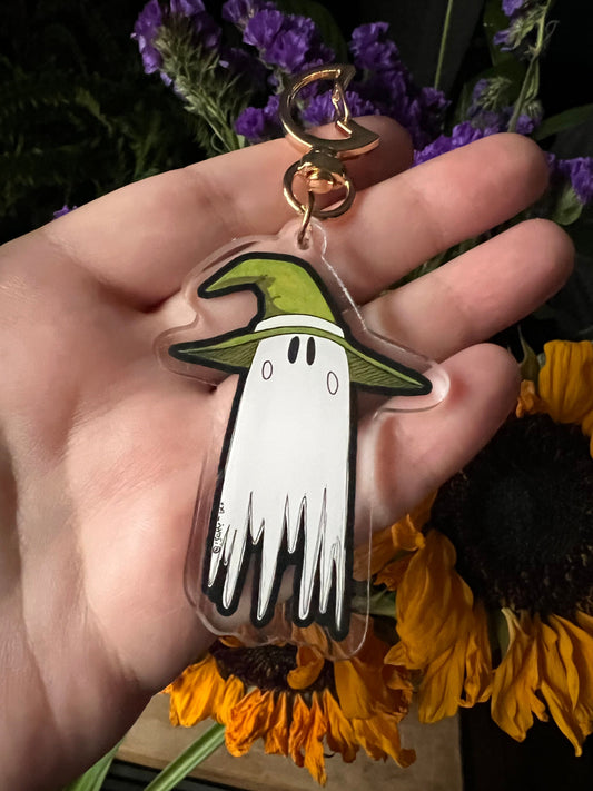 Witchy Ghost Key Chain Charm