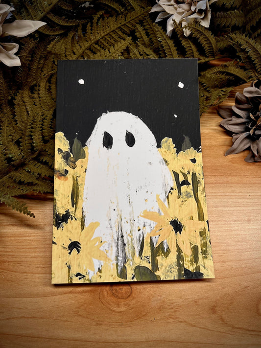 Sunflower Ghost Lined Journal/ Notebook/ Cottagecore Notebook