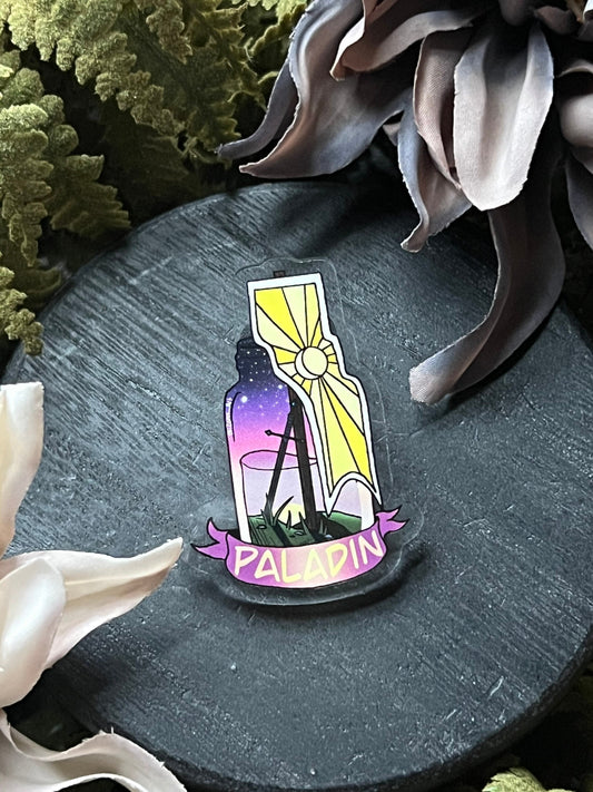 Paladin Acrylic pin/ RPG Pin/ Class Pin/ Fantasy Pin